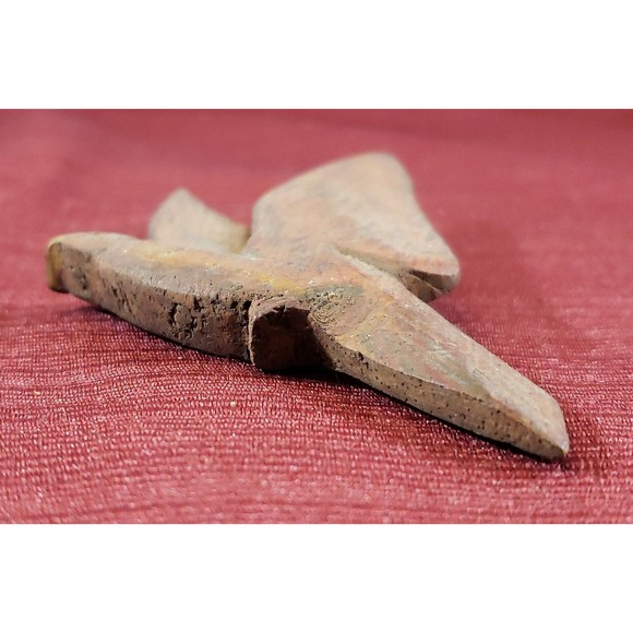 Vintage Unsigned Hand Carved, Hand Painted Wood Bird In Flight Pin/Brooch - Picture 4 of 10